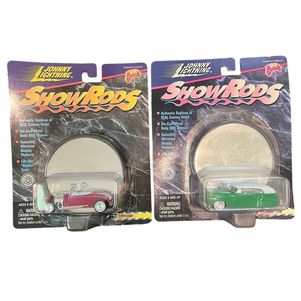 Johnny Lightning Show Rods Red Emperor and Green 41 Phaeyton new set of 2
